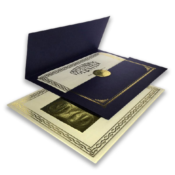 Metallic Blue Presentation Kit with Seals